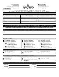 Ostomy and Incontinence Supplies Application Form - New Brunswick, Canada (English/French)