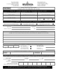 Bpap Application Form - New Brunswick, Canada (English/French)