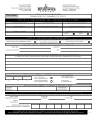 &quot;Cpap Application Form&quot; - New Brunswick, Canada (English/French)