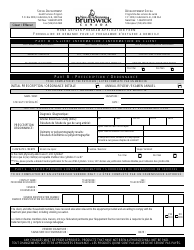 Document preview: Home Oxygen Program Application Form - New Brunswick, Canada (English/French)