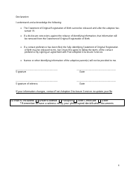 Application for Statement of Original Registration of Birth - New Brunswick, Canada, Page 3