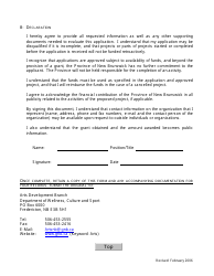 Business and Professional Development Program for Publishers Application - New Brunswick, Canada, Page 5