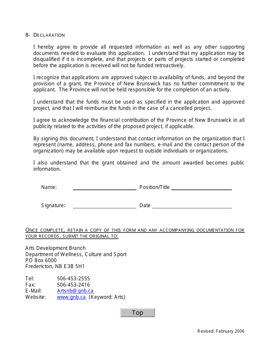 Business and Professional Development Program for Publishers Application - New Brunswick, Canada, Page 5