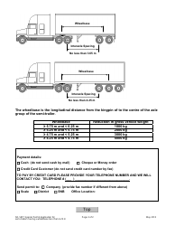 &quot;Application for a Special Permit to Operate a Semi-trailer Having a Wheelbase Less Than 6.25 M (Model Years 2002 and Earlier)&quot; - New Brunswick, Canada, Page 2
