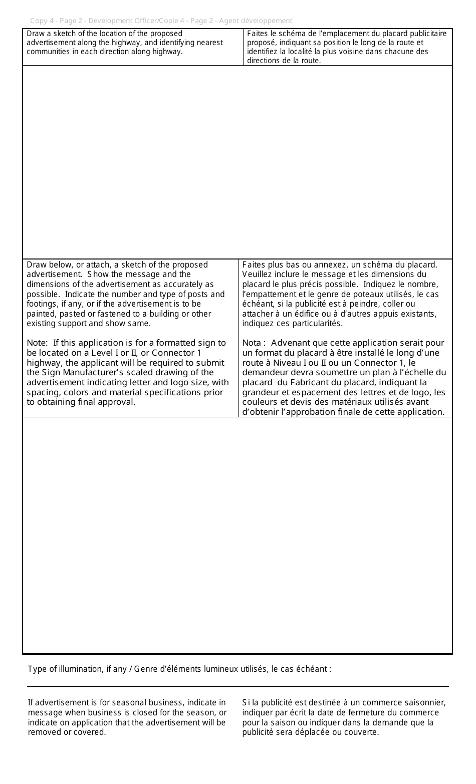 Application for Advertising Permit - New Brunswick, Canada (English / French), Page 10