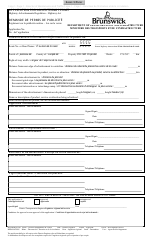 Application for Advertising Permit - New Brunswick, Canada (English/French)