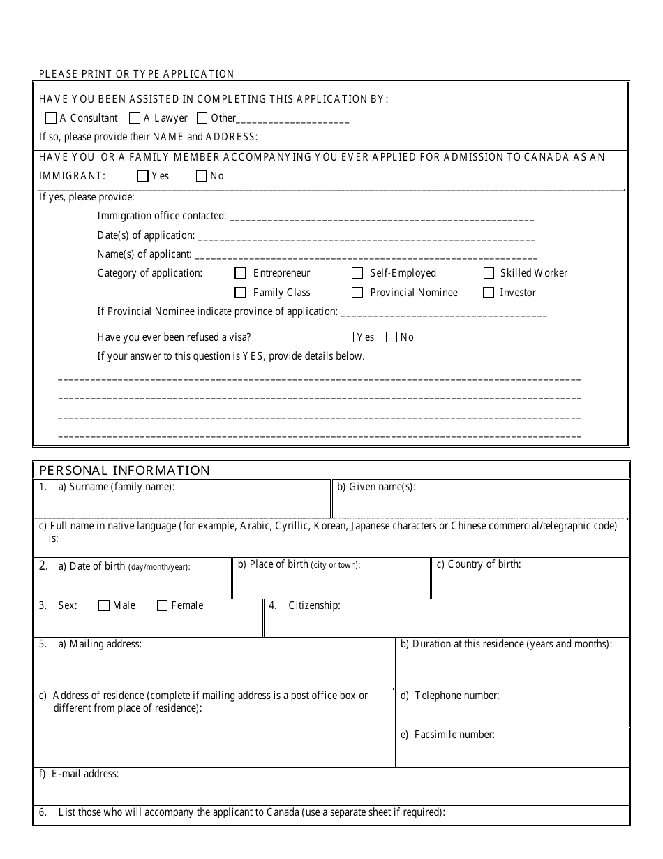 Form SINP-100-8 Family or Accompanying Farm Employee Category Application Form - Saskatchewan, Canada, Page 2