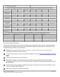 Application for Nomination for Permanent Residence - Saskatchewan, Canada, Page 3