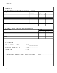 Form SINP200-2 Personal / Business Net Worth - Saskatchewan, Canada, Page 7
