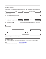 Form CSB17006 Application of Surviving Joint Tenant Lease, Permit or Wild Rice Licence - Saskatchewan, Canada, Page 3