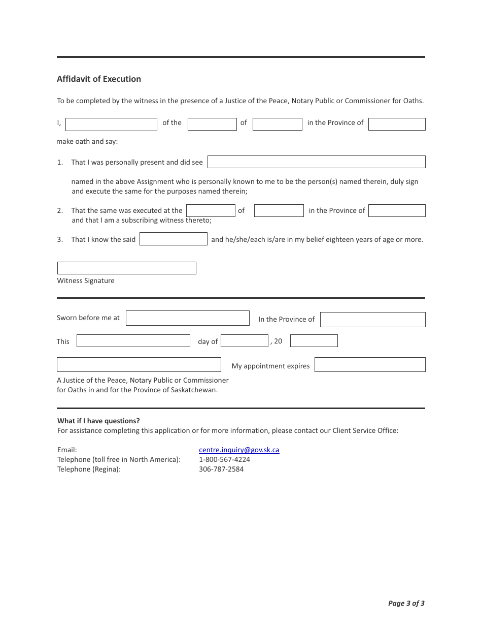 Form CSB17006 Application of Surviving Joint Tenant Lease, Permit or Wild Rice Licence - Saskatchewan, Canada, Page 3