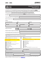 Document preview: Form CSB8002 Competitive Fishing Event Notification Form - Saskatchewan, Canada