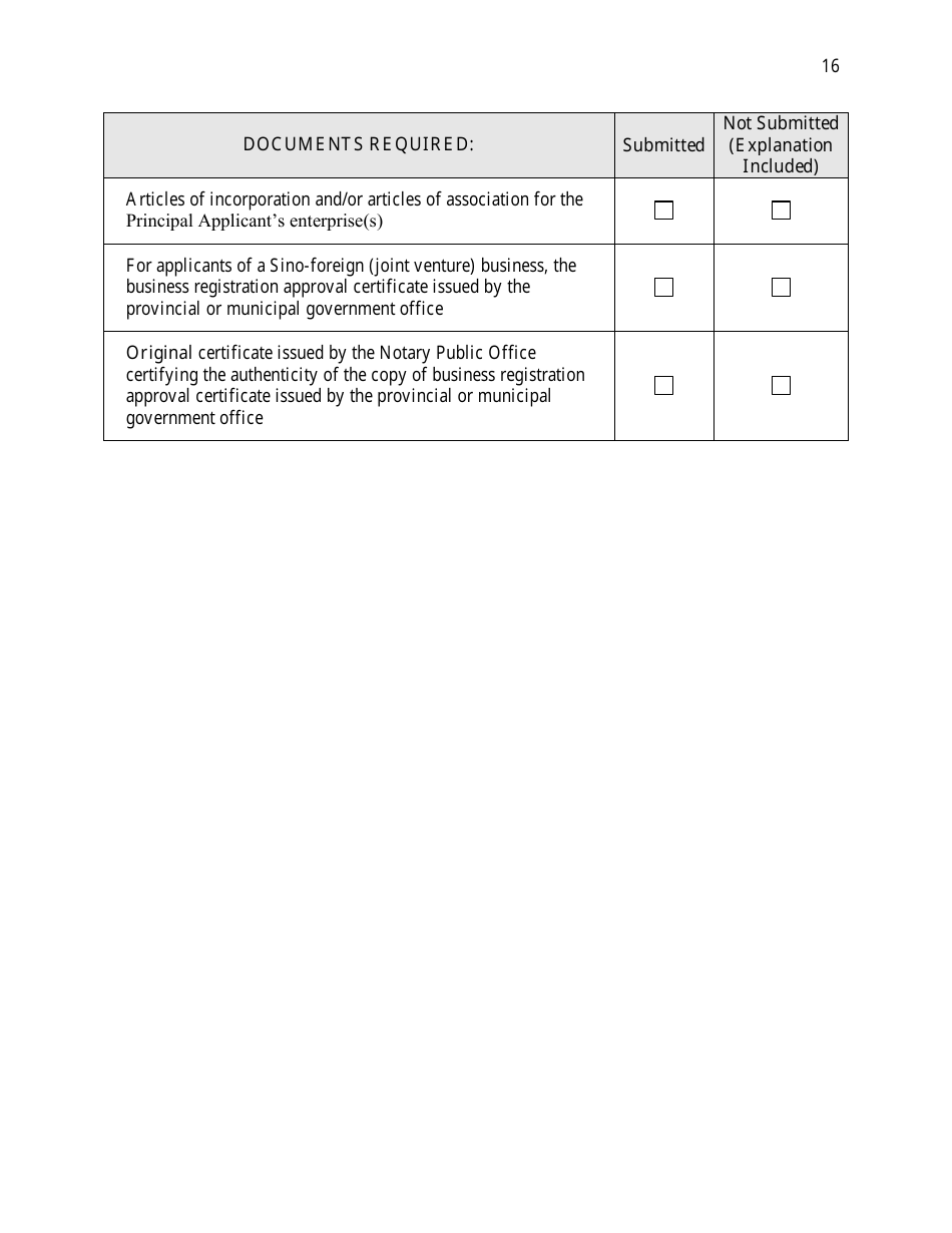 Saskatchewan Immigrant Nominee Program - Farm Owner / Operator Category Document Checklist - Saskatchewan, Canada, Page 16