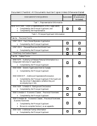 &quot;Saskatchewan Immigrant Nominee Program - Farm Owner/Operator Category Document Checklist&quot; - Saskatchewan, Canada, Page 5