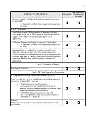 &quot;Saskatchewan Immigrant Nominee Program - Farm Owner/Operator Category Document Checklist&quot; - Saskatchewan, Canada, Page 9