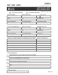 Form CSB12008 Falconry Import/Export Permit Application Form - Saskatchewan, Canada