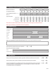 Form CSB13001 Application for Approval to Construct or Upgrade and Operate a Storage Facility - Saskatchewan, Canada, Page 4