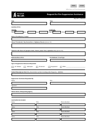 Form CSB23003 Request for Fire Suppression Assistance - Saskatchewan, Canada