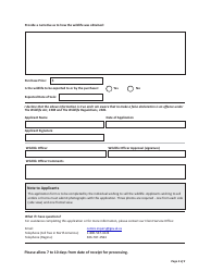 Form CSB12001 Sale of Wildlife Permit Application - Saskatchewan, Canada, Page 2
