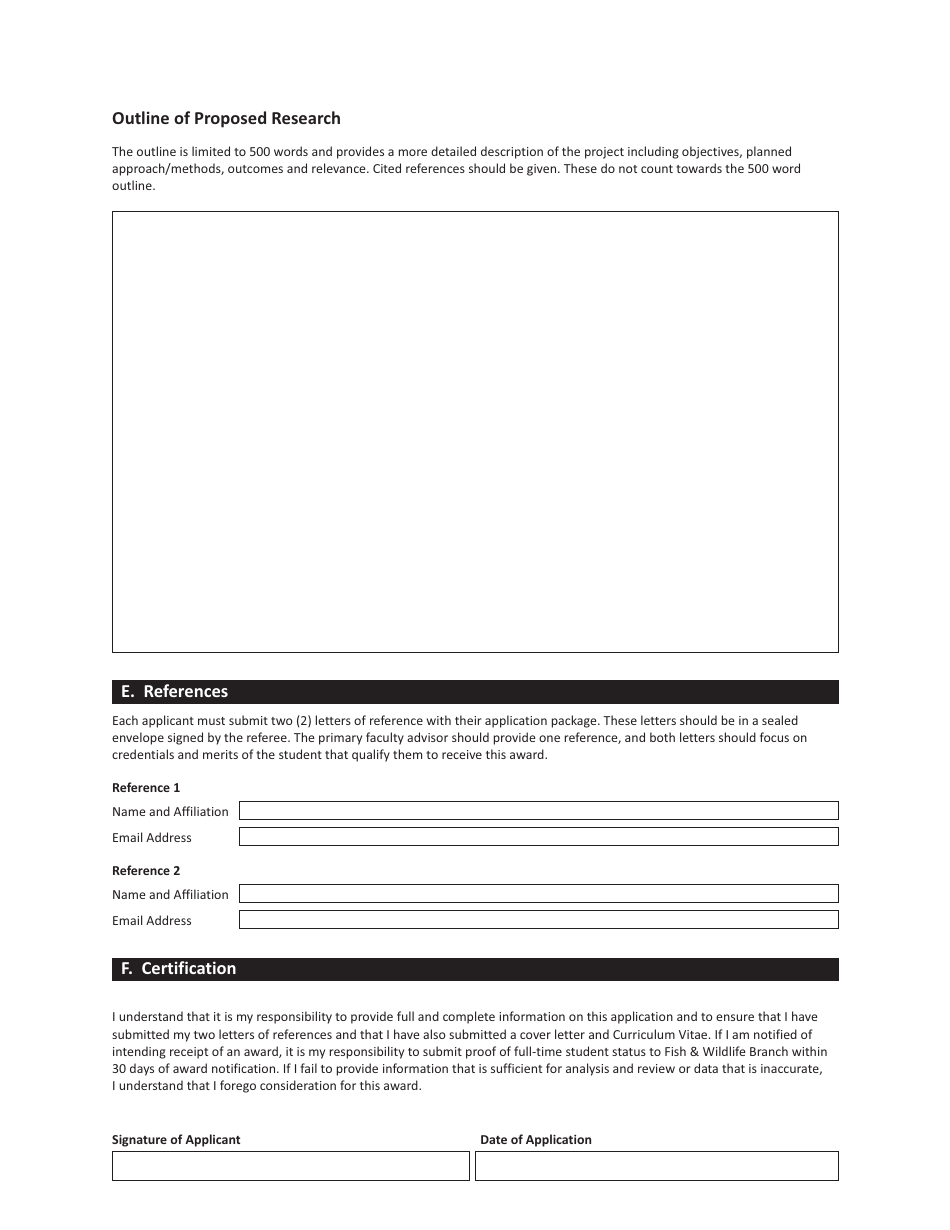 Form CSB24002 Fish and Wildlife Development Fund Student Research Awards Application - Saskatchewan, Canada, Page 3