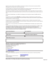 Form CSB12003 Wildlife Import/Export Permit Application Form - Saskatchewan, Canada, Page 2
