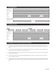 Form CSB21004 Visual Site Assessment (Vsa) Checklist - Saskatchewan, Canada, Page 2