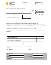 Document preview: Aviation Fuel Tax Rebate Application for International Carriers - Saskatchewan, Canada