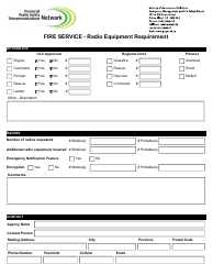 Document preview: Fire Service - Radio Equipment Requirement - Saskatchewan, Canada