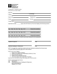 Community Promotional Sign Application Form - Saskatchewan, Canada
