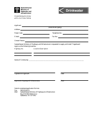 Document preview: Fingerboard Sign Application Form - Saskatchewan, Canada