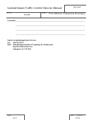 Form GS-37 First Nations Community Boundary Application Form - Saskatchewan, Canada, Page 2