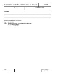 Form GS-44 Inland Terminal Signing Application Form - Saskatchewan, Canada, Page 2