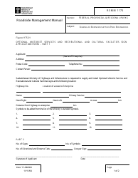 Form RSMM1175-01 Optional Motorist Services and Recreational and Cultural Facilities Sign Application Form - Saskatchewan, Canada