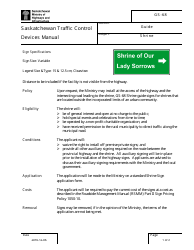 Document preview: Form GS-68 Shrine Signing Application Form - Saskatchewan, Canada