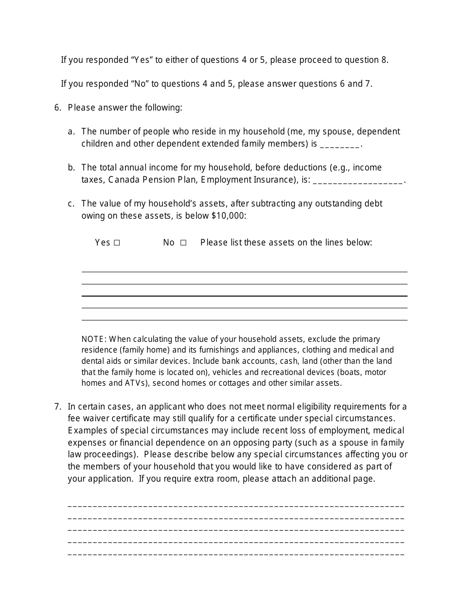 Application for Fee Waiver Certificate for Automobile Injury Appeal Commission (Aiac) - Saskatchewan, Canada, Page 2