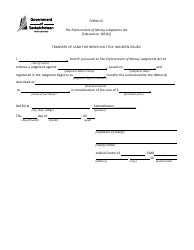 Document preview: Form CC Transfer of Land for Which No Title Has Been Issued - Saskatchewan, Canada