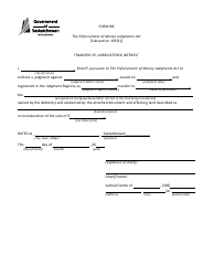 Document preview: Form BB Transfer of Unregistered Interest - Saskatchewan, Canada
