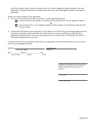 Form JJ Application for Registration of Section 107.1 Notice Against a Land Title - Saskatchewan, Canada, Page 2