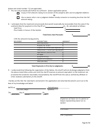Form JJ.1 Application for Registration of Section 107.1 Notice Against a Land Title - Saskatchewan, Canada, Page 2
