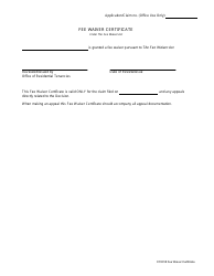 Application for Fee Waiver Certificate for the Office of Residential Tenancies - Saskatchewan, Canada, Page 3