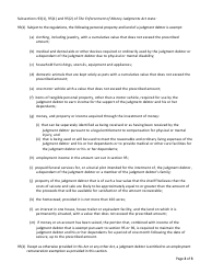 Form X Exemption Notice to Judgment Debtor - Saskatchewan, Canada, Page 2
