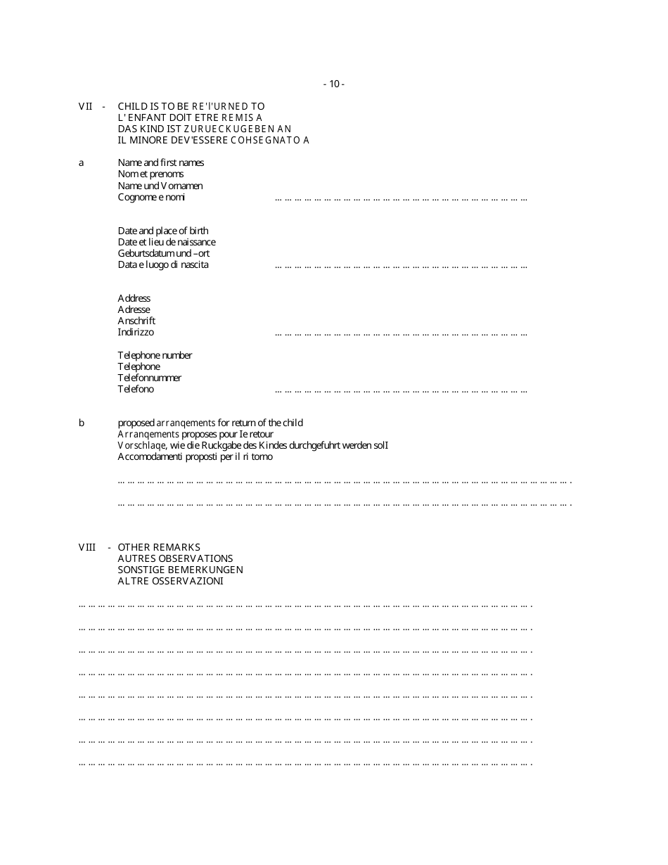 Request for Return - Saskatchewan, Canada (English / Italian / French / German), Page 11