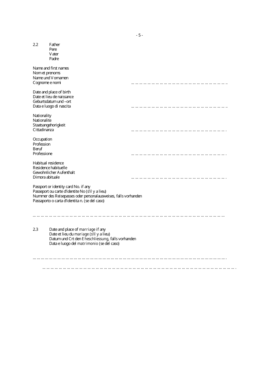 Request for Return - Saskatchewan, Canada (English / Italian / French / German), Page 5