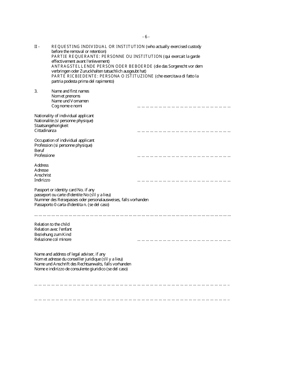 Request for Return - Saskatchewan, Canada (English / Italian / French / German), Page 6