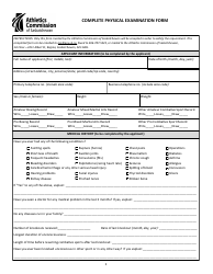 Document preview: Complete Physical Examination Form - Saskatchewan, Canada