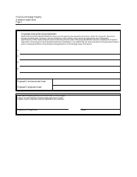 Provincial Heritage Property Alteration Application - Saskatchewan, Canada, Page 2