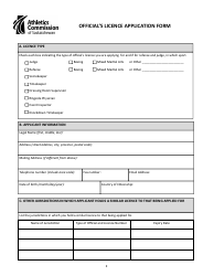 Official&#039;s Licence Application - Saskatchewan, Canada, Page 2