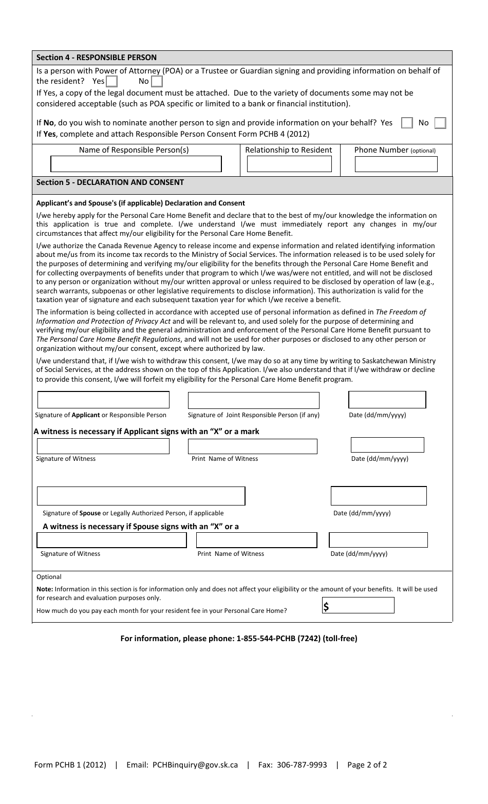 Form Pchb1 - Fill Out, Sign Online And Download Fillable Pdf 