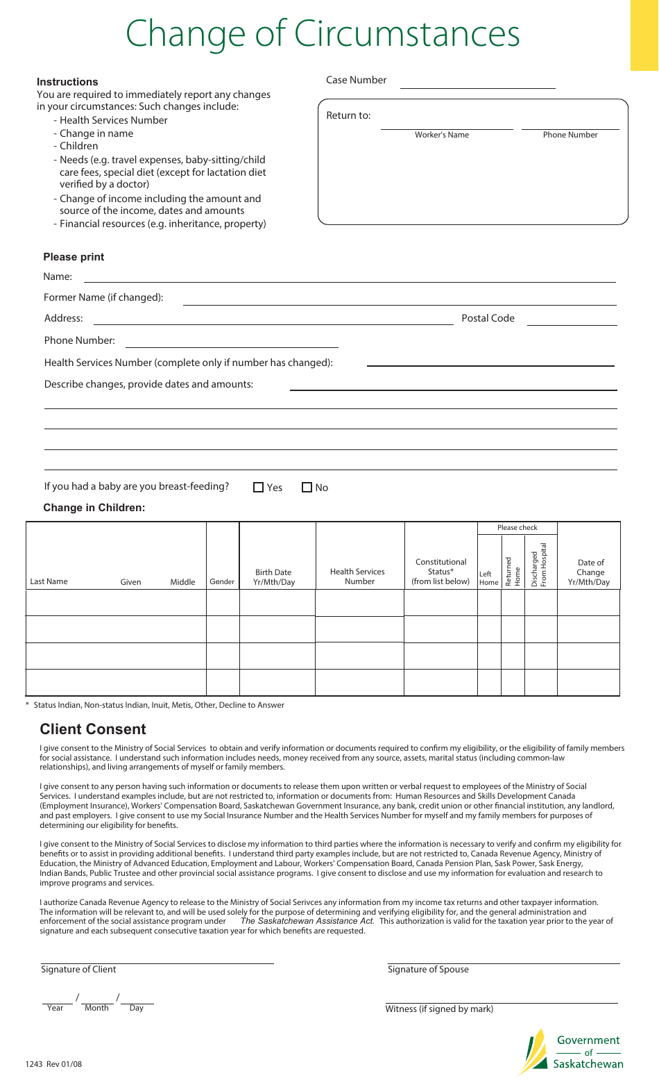 form-1243-download-fillable-pdf-or-fill-online-change-of-circumstances