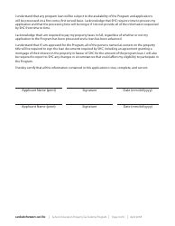Seniors Education Property Tax Deferral Program Application Form - Saskatchewan, Canada, Page 4